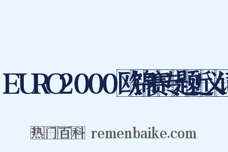 EURO2000欧锦赛专题近义词是什么意思的图片